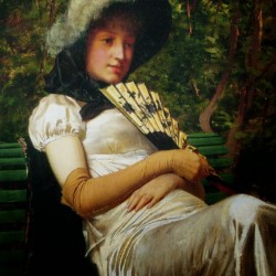 A girl in summer